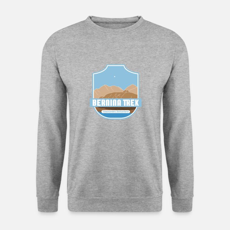 Bernina Trek - Graubünden, Schweiz - Unisex Pullover - Weißgrau meliert