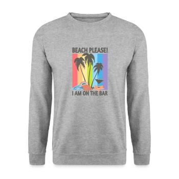 Beach please - Unisex Sweatshirt - salt & pepper - Front - Alina (178cm) & Michal (187cm)