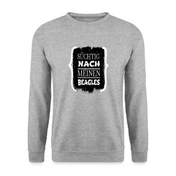Pet Funny Dog Lover Boxer Puppy - Unisex Sweatshirt - salt & pepper - Front - Alina (178cm) & Michal (187cm)