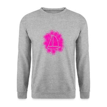 Sailing Yacht Sailboat Sailing Ship Sailing Crew - Unisex Sweatshirt - salt & pepper - Front - Alina (178cm) & Michal (187cm)