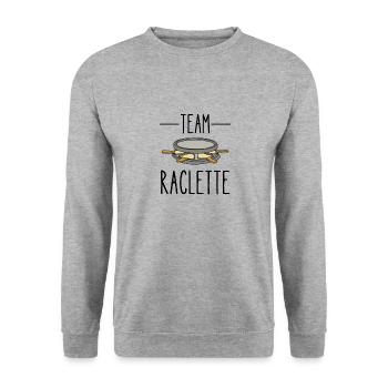 team raclette - Sweat-shirt Unisexe - gris chiné - Devant - Alina (178cm) & Michal (187cm)