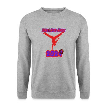 Paris Breakdance Hip-Hop 2024 - Sweat-shirt Unisexe - gris chiné - Devant - Alina (178cm) & Michal (187cm)