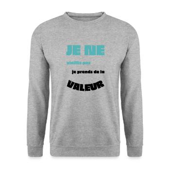 Men's, Women's, Humorous, Humorous T-Shirt Gift - Unisex Sweatshirt - salt & pepper - Front - Alina (178cm) & Michal (187cm)
