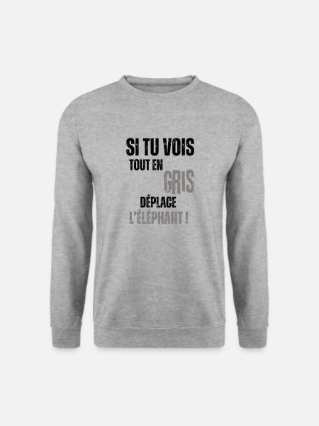 Männer, Frauen, Humorvoll, Humorvolles T-Shirt-Geschenk - Unisex Pullover - Weißgrau meliert