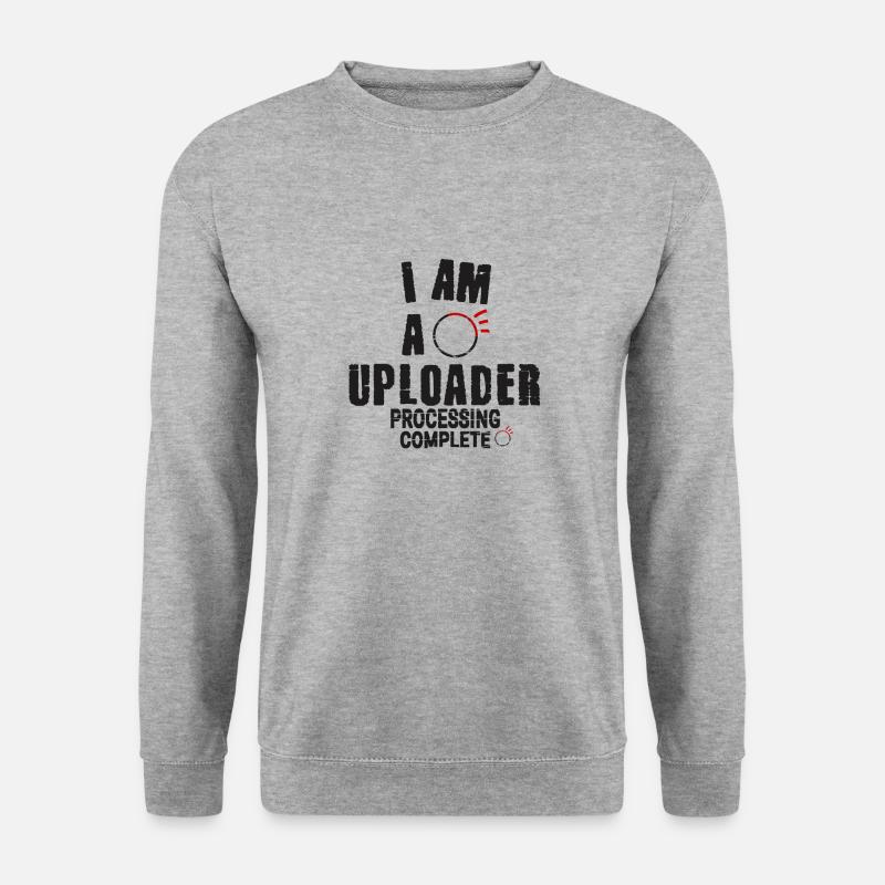 Upload - Unisex Pullover - Weißgrau meliert