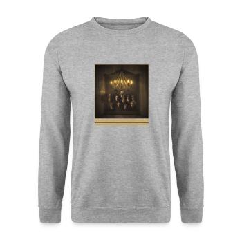 Spooky Vintage Family Portrait Gothic Tee - Unisex Sweatshirt - salt & pepper - Front - Alina (178cm) & Michal (187cm)