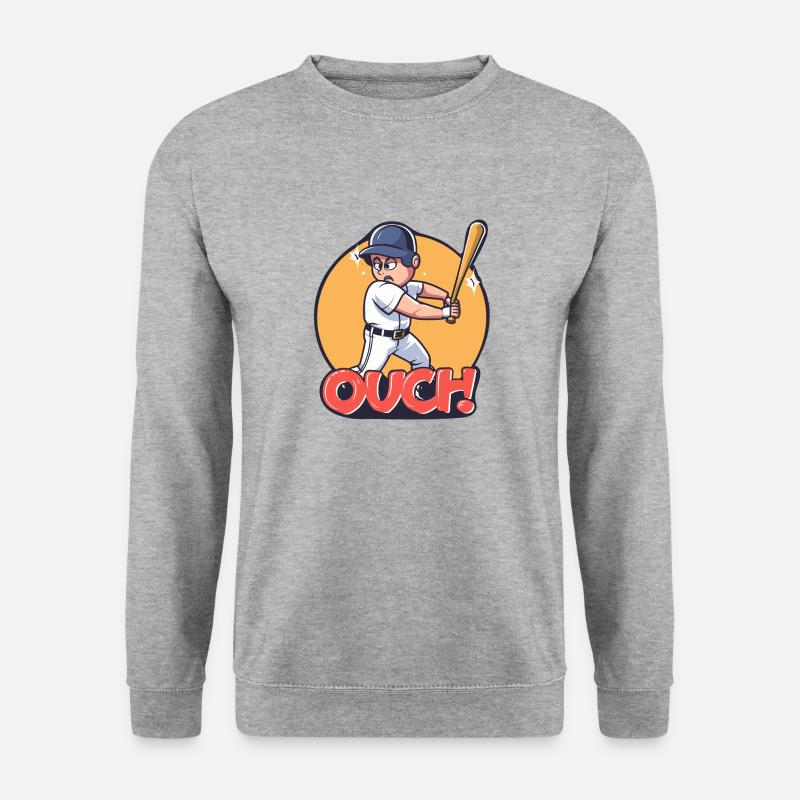 BASEBALL - Unisex Pullover - Weißgrau meliert