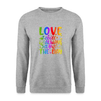 Love me Valentine Happy Valentines Valentines - Unisex Sweatshirt - salt & pepper - Front - Alina (178cm) & Michal (187cm)