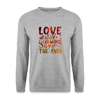 Love me Valentine Happy Valentines Valentines - Unisex Sweatshirt - salt & pepper - Front - Alina (178cm) & Michal (187cm)