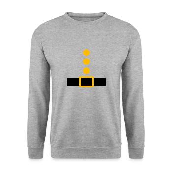 Zwerg Kostüm Karneval - Unisex Pullover - Weißgrau meliert - Vorne - Alina (178cm) & Michal (187cm)