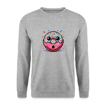 Sweet Donut - Le cadeau parfait - Sweat-shirt Unisexe - gris chiné - Devant - Alina (178cm) & Michal (187cm)
