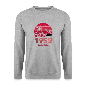 Vintage Year 1952 Limited Edition Red - Unisex Sweatshirt - salt & pepper - Front - Alina (178cm) & Michal (187cm)