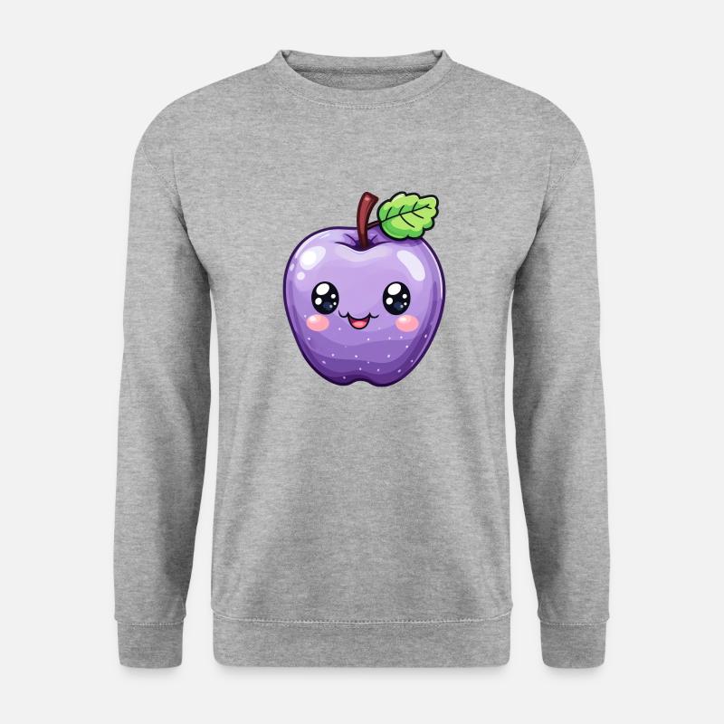 Apfel Kinder Sujet - Unisex Pullover - Weißgrau meliert
