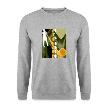 ALPHORN - Unisex Sweatshirt - salt & pepper - Front - Alina (178cm) & Michal (187cm)