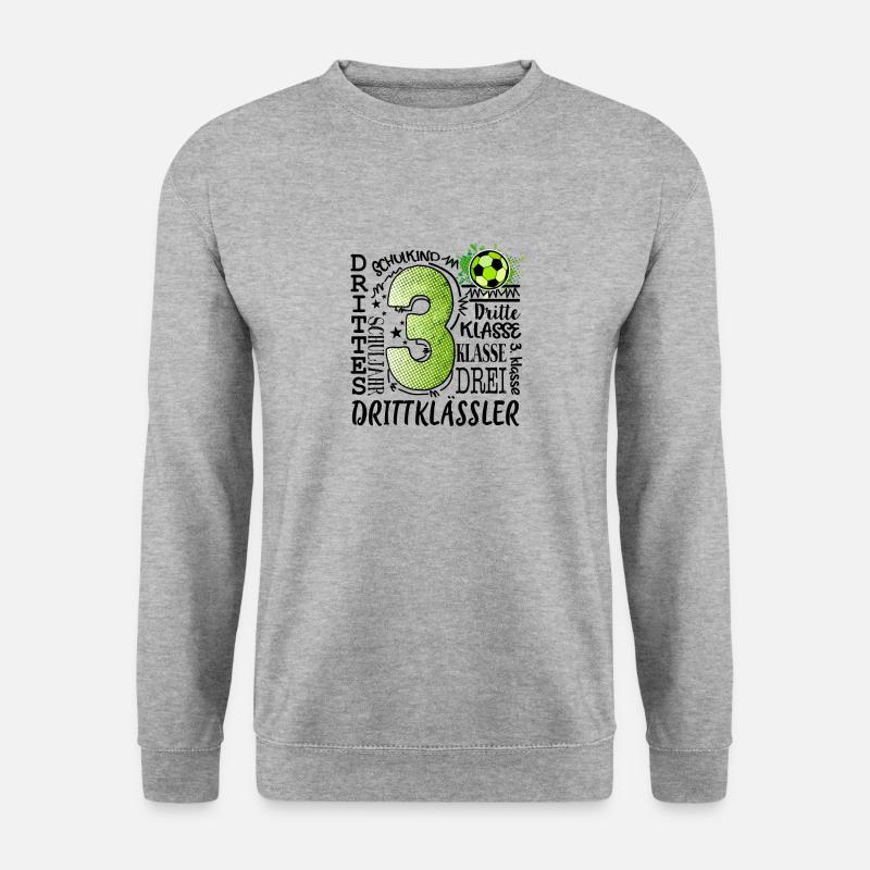 3. Klasse Fußball - Unisex Pullover - Weißgrau meliert