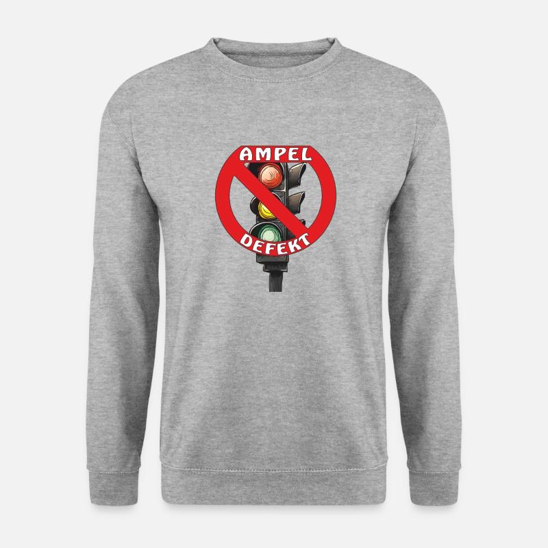 TRAFFIC LIGHT DEFECTIVE - Unisex Sweatshirt - salt & pepper