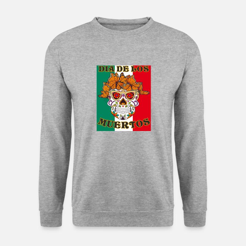 DIA DE LOS MUERTOS - Unisex Pullover - Weißgrau meliert