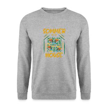 Été - Sweat-shirt Unisexe - gris chiné - Devant - Alina (178cm) & Michal (187cm)