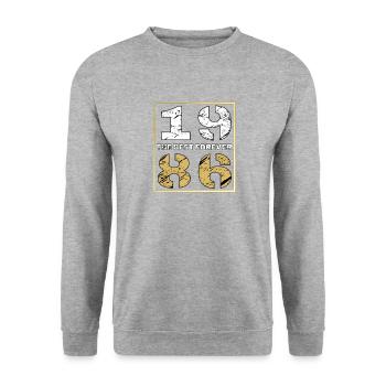 LE MEILLEUR POUR TOUJOURS 1986 - Sweat-shirt Unisexe - gris chiné - Devant - Alina (178cm) & Michal (187cm)
