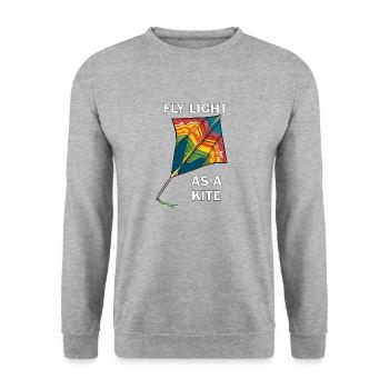 DRACHEN FLY LIGHT AS A KITE - Unisex Sweatshirt - salt & pepper - Front - Alina (178cm) & Michal (187cm)