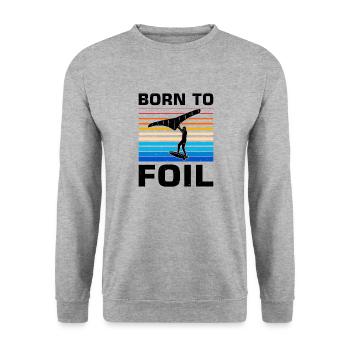 Wingsurfing Foil Wing Wing Boarding Wing Foiling - Unisex Sweatshirt - salt & pepper - Front - Alina (178cm) & Michal (187cm)
