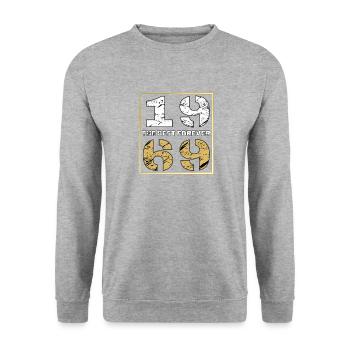THE BEST FOREVER 1969 - Unisex Sweatshirt - salt & pepper - Front - Alina (178cm) & Michal (187cm)