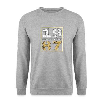 LE MEILLEUR POUR TOUJOURS 1987 - Sweat-shirt Unisexe - gris chiné - Devant - Alina (178cm) & Michal (187cm)