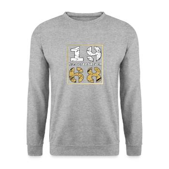 THE BEST FOREVER 1968 - Unisex Sweatshirt - salt & pepper - Front - Alina (178cm) & Michal (187cm)
