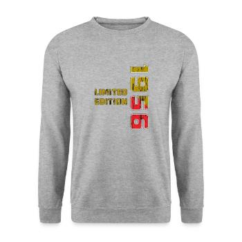YEAR 1956 - Unisex Sweatshirt - salt & pepper - Front - Alina (178cm) & Michal (187cm)