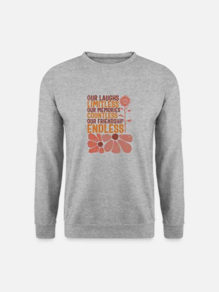Chemise de l’amitié, nos rires sans limites notre - Sweat-shirt Unisexe - gris chiné