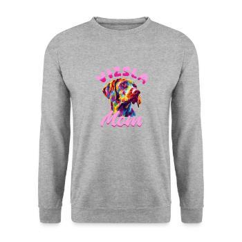 Hungarian Magyar Vizsla Dog Breed Vizsla Mom - Unisex Sweatshirt - salt & pepper - Front - Alina (178cm) & Michal (187cm)
