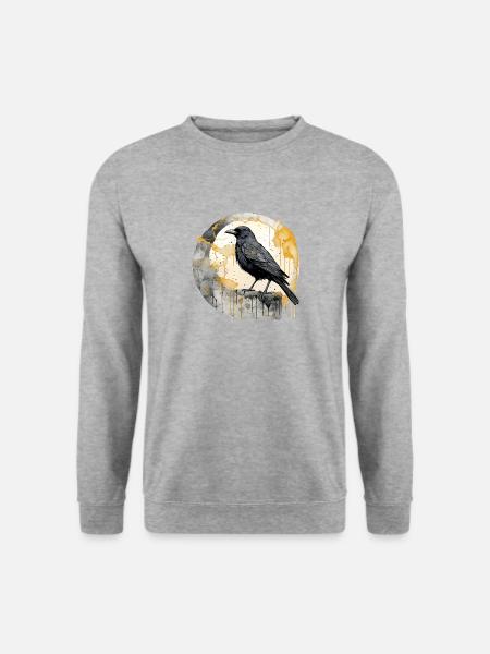Kintsugi crow strength imperfections - Unisex Sweatshirt - salt & pepper