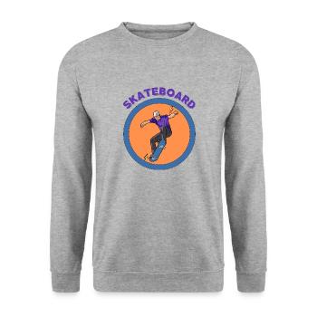 Skateboarding - Unisex Sweatshirt - salt & pepper - Front - Alina (178cm) & Michal (187cm)