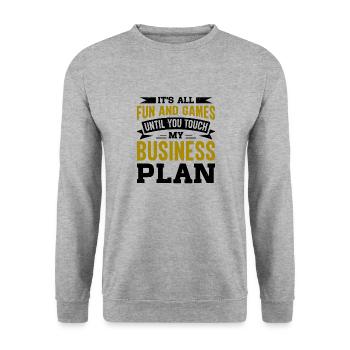 Business Administration Business Administration Office - Unisex Sweatshirt - salt & pepper - Front - Alina (178cm) & Michal (187cm)