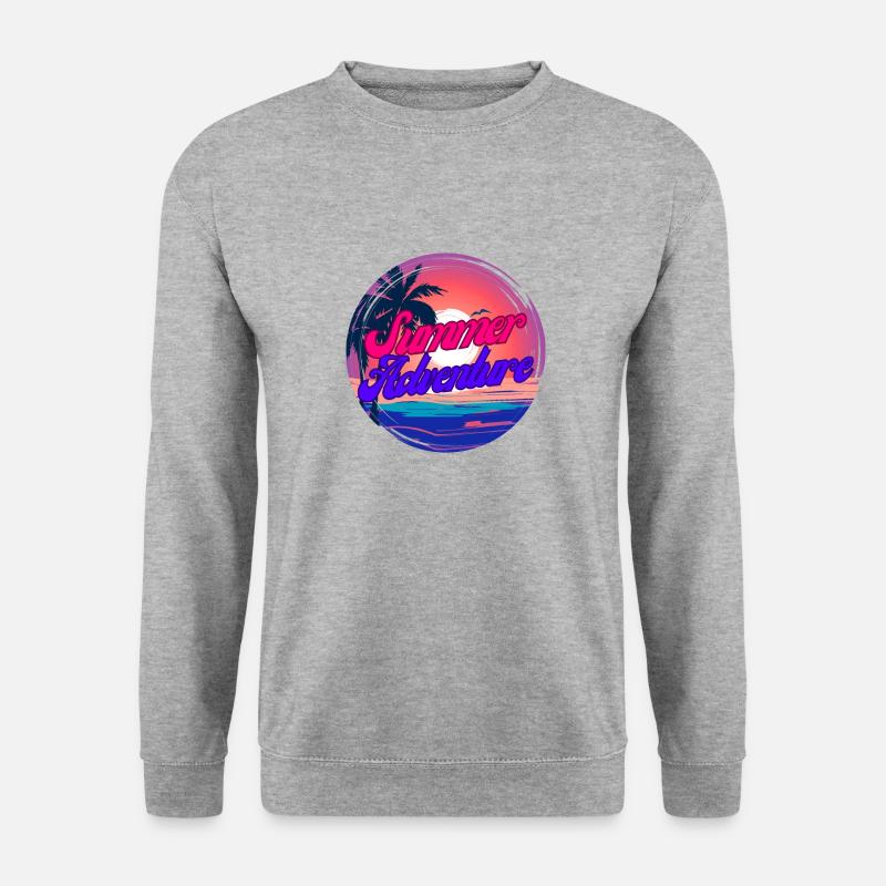Sommer-Abenteuer - Unisex Pullover - Weißgrau meliert