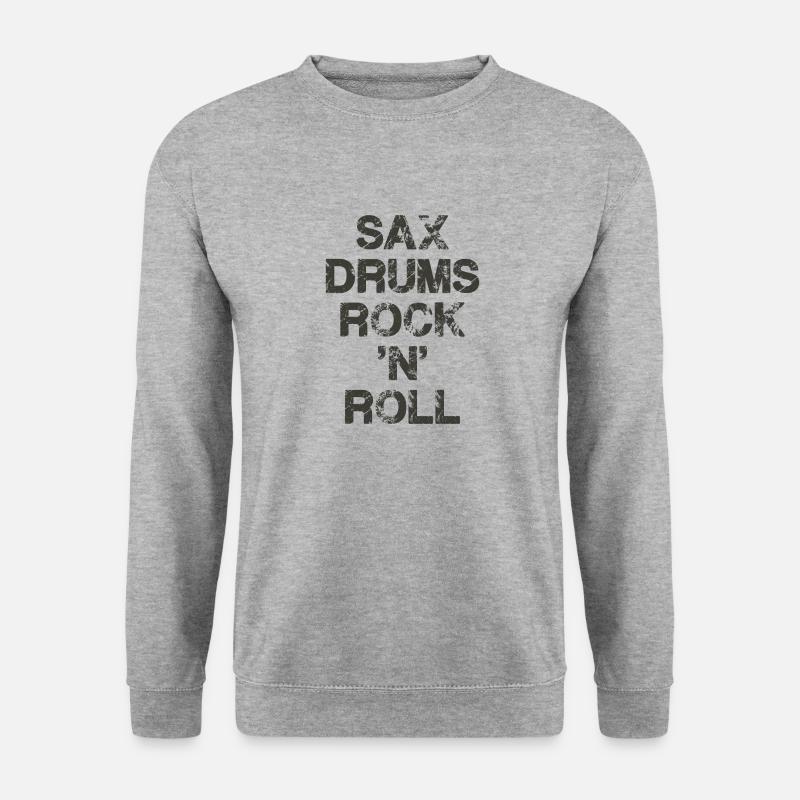 Sax Drums Rock 'N' Roll - Unisex Sweatshirt - salt & pepper
