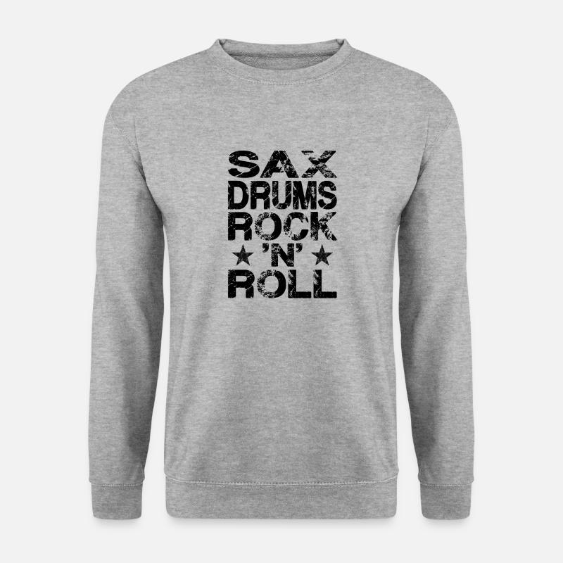 Sax Drums Rock 'N' Roll - Unisex Sweatshirt - salt & pepper