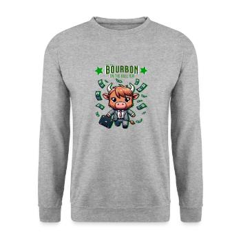 Little Bourbon - Bull Run - Unisex Sweatshirt - salt & pepper - Front - Alina (178cm) & Michal (187cm)