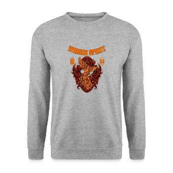 Winged Spirit 1 - Unisex Sweatshirt - salt & pepper - Front - Alina (178cm) & Michal (187cm)