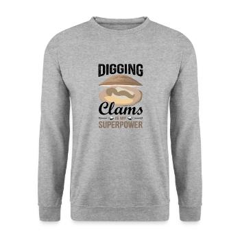 Mussels Seafood - Unisex Sweatshirt - salt & pepper - Front - Alina (178cm) & Michal (187cm)