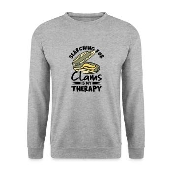 Mussels Seafood - Unisex Sweatshirt - salt & pepper - Front - Alina (178cm) & Michal (187cm)