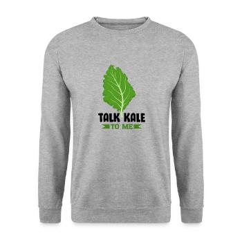 Kale Vegetarian Veganism - Unisex Sweatshirt - salt & pepper - Front - Alina (178cm) & Michal (187cm)
