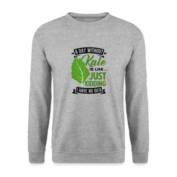 Kale Vegetarian Veganism - Unisex Sweatshirt - salt & pepper - Front - Alina (178cm) & Michal (187cm)