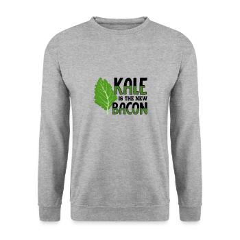 Kale Vegetarian Veganism - Unisex Sweatshirt - salt & pepper - Front - Alina (178cm) & Michal (187cm)