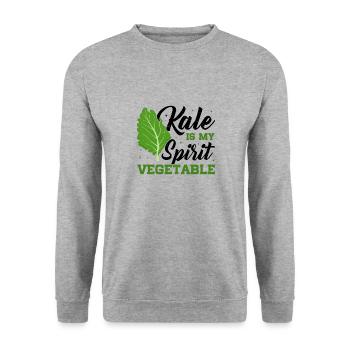 kale vegetarian veganism - Unisex Sweatshirt - salt & pepper - Front - Alina (178cm) & Michal (187cm)