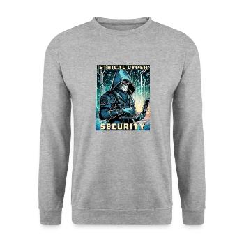 Ethical Cyber Security - Unisex Sweatshirt - salt & pepper - Front - Alina (178cm) & Michal (187cm)