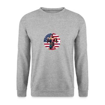 sport - Unisex Sweatshirt - salt & pepper - Front - Alina (178cm) & Michal (187cm)
