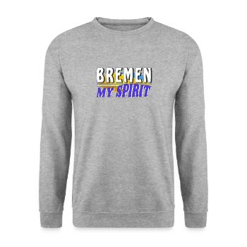 BRÊME MON - Sweat-shirt Unisexe - gris chiné - Devant - Alina (178cm) & Michal (187cm)
