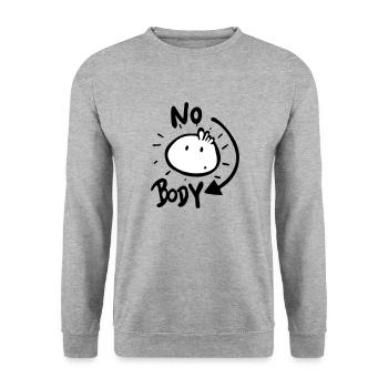 Nobody - Unisex Pullover - Weißgrau meliert - Vorne - Alina (178cm) & Michal (187cm)