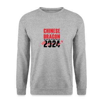 Chinese Year of the Dragon 2024 Chinese New Years - Unisex Sweatshirt - salt & pepper - Front - Alina (178cm) & Michal (187cm)
